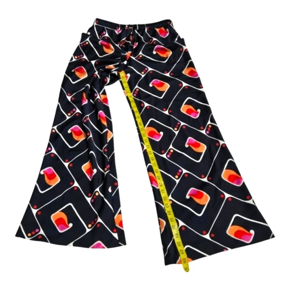 Zara Geometric Print Wide Leg Satin Pants - Picture 7 of 8